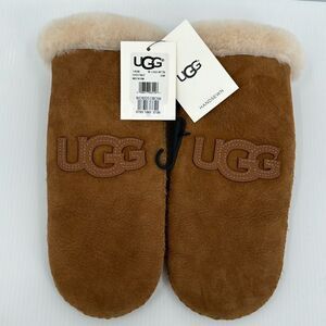 Ugg‎ Brown Shearling Mittens Size S/M NWT